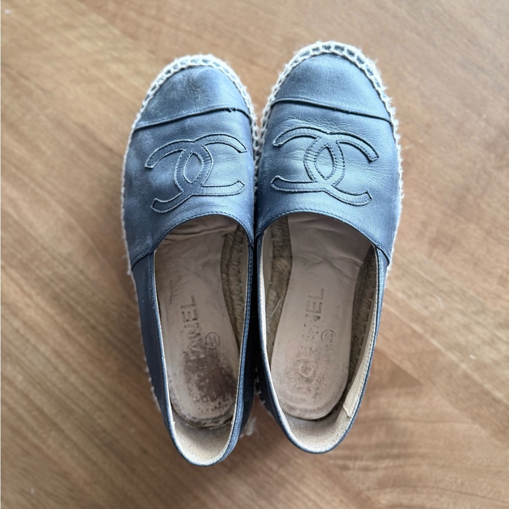 Chanel Espadrilles - Navy Sz 6